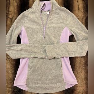 SO girls gray and purple pullover long sleeve fleece size xs